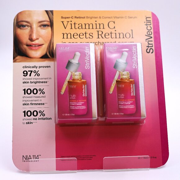 STRIVECTIN Multi Action Super C Retinol Brighten Correct Vitamin C Serum 2 1oz - Picture 6 of 7